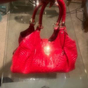 Brahmin red shoulder bag
